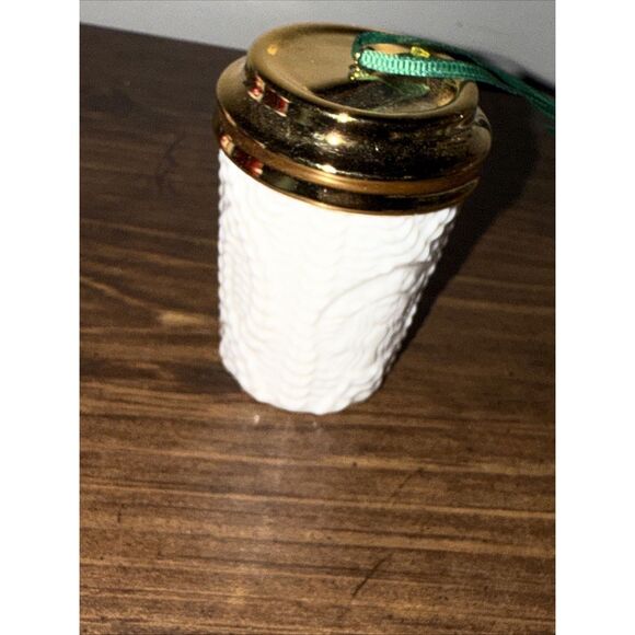 Starbucks White Cable Sweater Cup Ornament 2016 - Siren - Picture 2 of 4